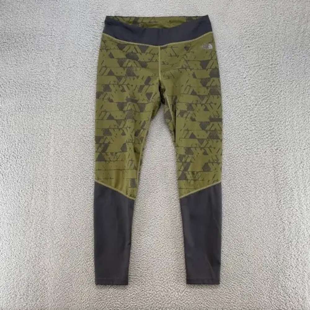 The NORTH FACE Olive Army Green FLASH DRY Full Length Leggings Sz L